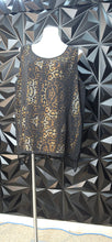 Load image into Gallery viewer, Roman fashion animal print sheer overlay top         sz 2x
