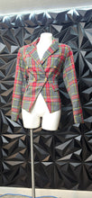 Load image into Gallery viewer, Plaid double breast blazer            sz medium

