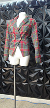 Load image into Gallery viewer, Plaid double breast blazer            sz medium
