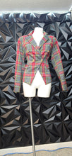 Load image into Gallery viewer, Plaid double breast blazer            sz medium
