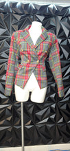 Load image into Gallery viewer, Plaid double breast blazer            sz medium
