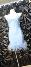 Load image into Gallery viewer, New Fashion nova feather bandage dress        sz large (8/10)
