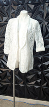 Load image into Gallery viewer, Lace open front blazer       sz xl
