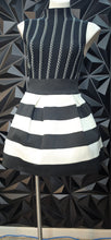 Load image into Gallery viewer, Xhiliration stripe structured skirt            sz med-lrg
