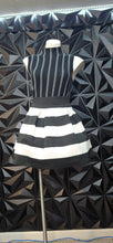 Load image into Gallery viewer, Xhiliration stripe structured skirt            sz med-lrg
