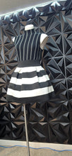 Load image into Gallery viewer, Xhiliration stripe structured skirt            sz med-lrg
