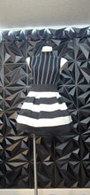 Load image into Gallery viewer, Xhiliration stripe structured skirt            sz med-lrg
