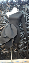 Load image into Gallery viewer, Akira black petal dress           sz small
