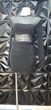 Load image into Gallery viewer, Shein sheer stoned dress          sz lrg (10-14)
