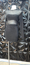 Load image into Gallery viewer, Shein sheer stoned dress          sz lrg (10-14)
