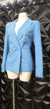 Load image into Gallery viewer, Autres Filles box print blazer            sz medium
