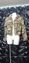 Load image into Gallery viewer, Forever Audrey camo jacket              sz lrg
