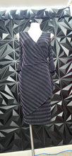Load image into Gallery viewer, Joseph Ribkoff black and silver dress           sz 6 (stretchy)
