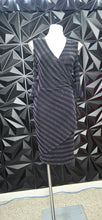 Load image into Gallery viewer, Joseph Ribkoff black and silver dress           sz 6 (stretchy)
