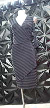 Load image into Gallery viewer, Joseph Ribkoff black and silver dress           sz 6 (stretchy)
