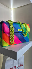 Load image into Gallery viewer, Kurt Geiger colorful "The Brixton" standard crossbody/handbag    Missing small front lock (decor)
