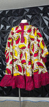 Load image into Gallery viewer, Ankara flare swing dress            ones size (up to sz 3x)
