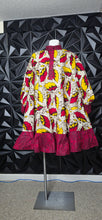 Load image into Gallery viewer, Ankara flare swing dress            ones size (up to sz 3x)
