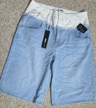 Load image into Gallery viewer, NWT Fashion nova denim layered shorts          sz 9 (fitting sz 8)
