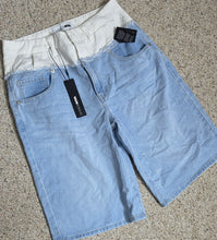 Load image into Gallery viewer, NWT Fashion nova denim layered shorts          sz 9 (fitting sz 8)
