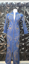 Load image into Gallery viewer, Denim studded dress                 sz untagged, best fitting sz 6/8
