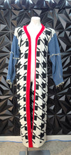 Load image into Gallery viewer, Long houndstooth duster               sz sm-medium
