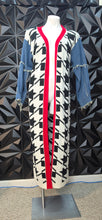 Load image into Gallery viewer, Long houndstooth duster               sz sm-medium
