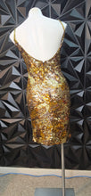 Load image into Gallery viewer, Black tie sequin dress               sz 8
