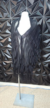 Load image into Gallery viewer, Fringe sheer drape poncho                   one size
