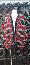 Load image into Gallery viewer, Tribal print open front duster          sz lrg-3x
