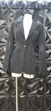 Load image into Gallery viewer, Unbranded lace up blazer            sz untagged, Best fitting sz medium 6/8
