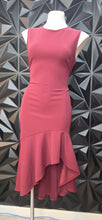 Load image into Gallery viewer, Maroon high low bodycon dress              sz lrg

