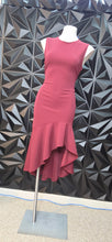 Load image into Gallery viewer, Maroon high low bodycon dress              sz lrg
