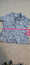 Load image into Gallery viewer, Pewter blue blazer         sz xl, best fit lrg
