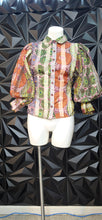 Load image into Gallery viewer, CQ by CQ multicolor puffer sleeve top      sz medium
