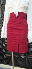 Load image into Gallery viewer, Michael Kors burgundy skirt           sz med-lrg
