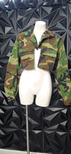 Load image into Gallery viewer, camo cut crop jacket
