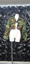 Load image into Gallery viewer, camo cut crop jacket

