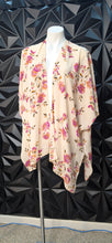 Load image into Gallery viewer, Floral sheer open front duster      ones size

