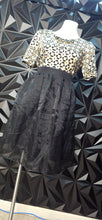 Load image into Gallery viewer, Blue Rain black layered skirt         sz medium
