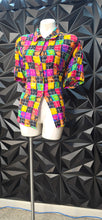Load image into Gallery viewer, Baronesa multicolor blouse          sz untagged, best fitting sz xl
