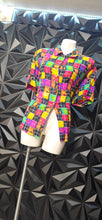 Load image into Gallery viewer, Baronesa multicolor blouse          sz untagged, best fitting sz xl
