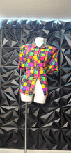 Load image into Gallery viewer, Baronesa multicolor blouse          sz untagged, best fitting sz xl

