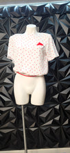 Load image into Gallery viewer, Notations polka dot top          sz untagged, best fit sz small
