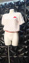 Load image into Gallery viewer, Notations polka dot top          sz untagged, best fit sz small
