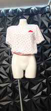 Load image into Gallery viewer, Notations polka dot top          sz untagged, best fit sz small
