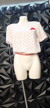 Load image into Gallery viewer, Notations polka dot top          sz untagged, best fit sz small
