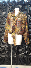Load image into Gallery viewer, Maggie Lawrence animal print blouse          sz 14
