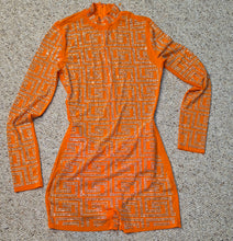 Load image into Gallery viewer, Banjul Orange studded jumpsuit          sz medium
