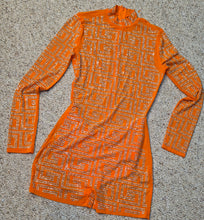Load image into Gallery viewer, Banjul Orange studded jumpsuit          sz medium

